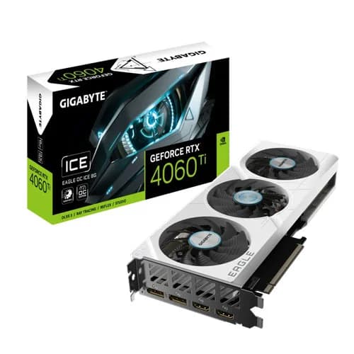 GIGABYTE RTX 4060 Ti Eagle OC ICE 8GB GDDR6 Graphics Card